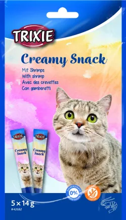 Ласощі Trixie Creamy Snacks для котів, креветки, 5 шт/упак, 14 г