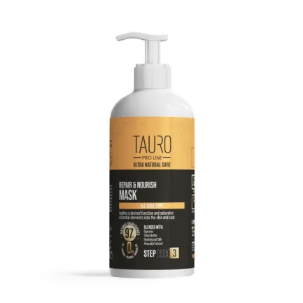 Маска відновлення та живлення для шкіри та шерсті собак і котів TAURO PRO LINE Ultra Natural Care Repair and Nourish Mask, 1000 мл