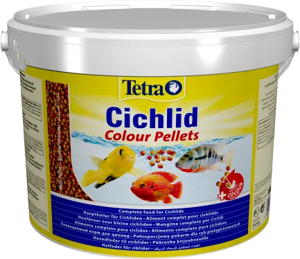 Корм Tetra Cichlid Colour для всіх цихлід, для яскравості забарвлення, 10 л (гранули) — Фото 1