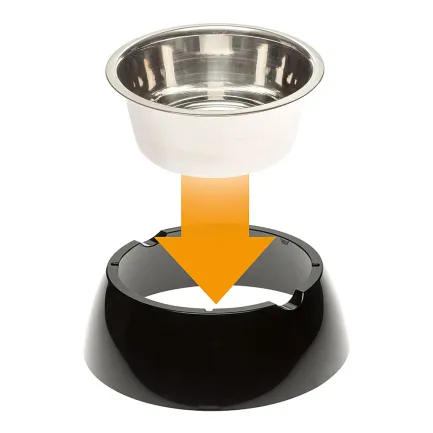 Ferplast JOLIE L BLACK BOWL Годівниця, пластик, метал — Фото 4