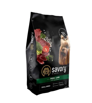 Сухий корм Savory для собак гурманів малих порід, зі свіжим ягням, 8 кг