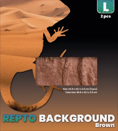REPTO BACKGROUND BROWN 91X46X46 (R1100730) задній фон для тераріуму — Фото 2