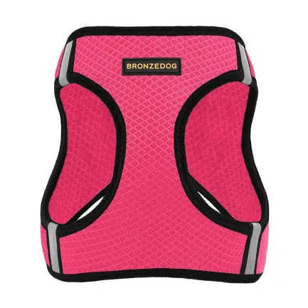 Шлея для собак Bronzedog Mesh Vest 3D сітка рожева 2XS — Фото 1