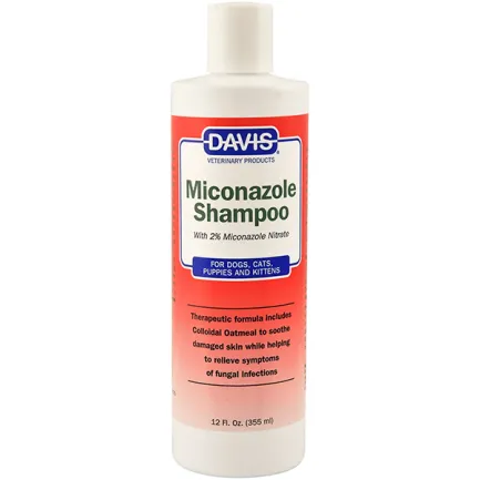 Davis Miconazole Shampoo ДЕВІС МІКОНАЗОЛ шампунь з 2% нітратом міконазолу для собак і котів із захворюваннями шкіри 0,355 л