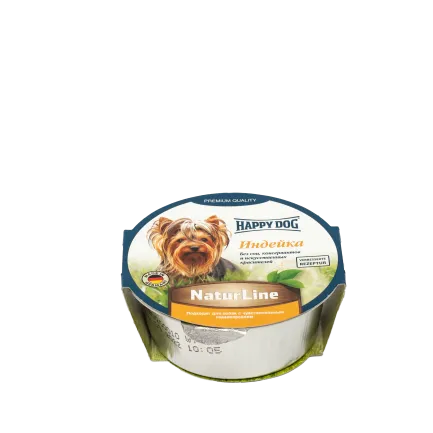 Вологий корм Happy Dog Happy Schale NaturLine KalbReis для собак у вигляді паштету з індичкою, 85 г,1002726