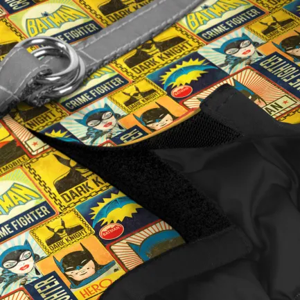 Шлея для собак м'яка WAUDOG Clothes з QR паспортом, малюнок "Бетмен вінтаж", XS2, В 28-31 см, С 20-22 см — Фото 2