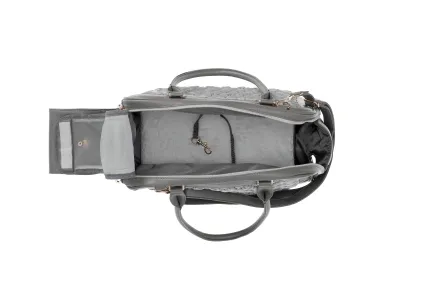 MISOKO Дорожня сумка для домашніх тварин, 40 x 19.5 x 30 см, сіра — Фото 4