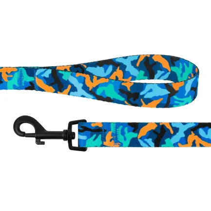 Повідець для Собак BronzeDog Urban Camo Нейлоновий Синій M — Фото 1