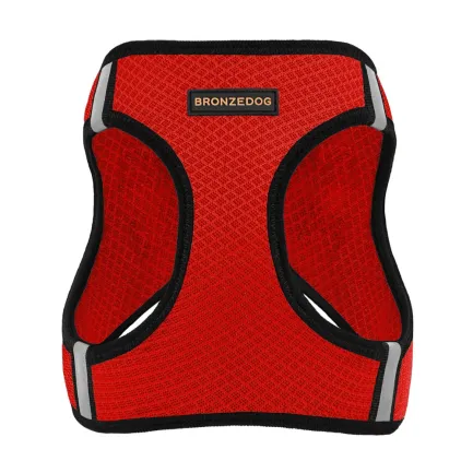 Шлея для собак Bronzedog Mesh Vest 3D сітка червона 2XS — Фото 1