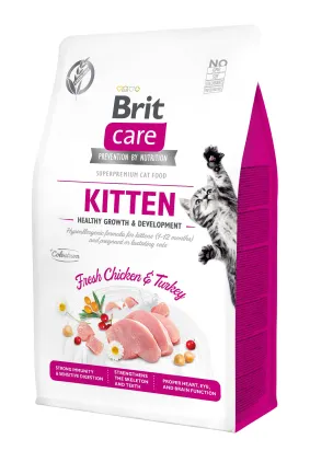 Сухий корм Brit Care Cat GF Kitten HGrowth &amp; Development для кошенят, здорове зростання та розвиток, 400 г