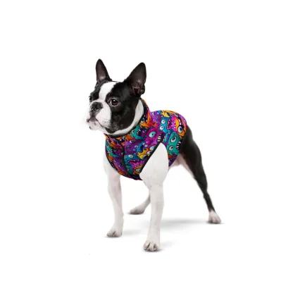 Курточка для собак WAUDOG Clothes малюнок "Зубасті монстри", S40, В 52-55 см, С 36-39 см — Фото 2