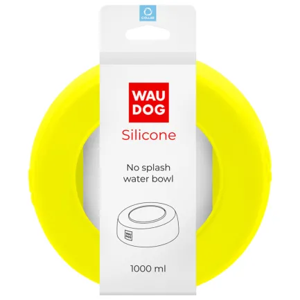Миска-непроливайка WAUDOG Silicone 1 л жовтий
