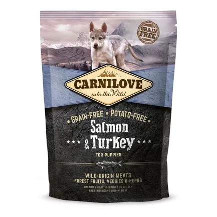 Сухий корм Carnilove Salmon &amp; Turkey для цуценят всіх порід, лосось та індичка, 1,5 кг