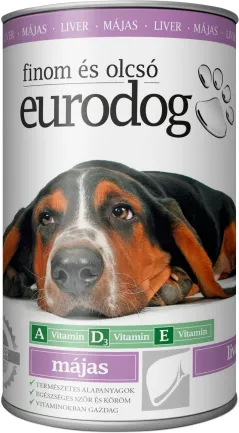 Корм вологий EuroDog Liver для собак шматочки в желе з печінкою 415 г