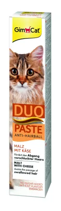 Паста для котів з чутливим травленням GimCat DUO PASTE Anti-hairball malt with cheese мальт та сир, 50 г