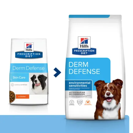 Hill’s Prescription Diet Derm Defense Сухий корм при атопічному дерматиті у собак, з куркою, 1,5 кг — Фото 1