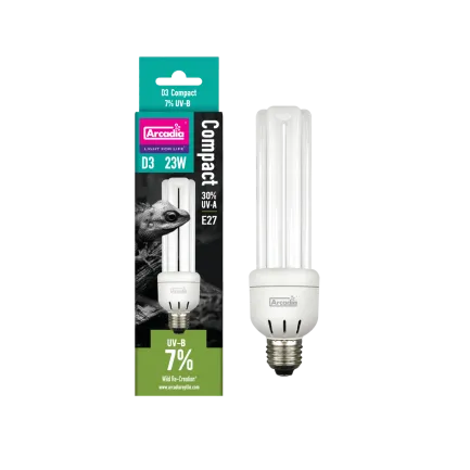 ARCADIA D3 COMPACT BULB 7% UVB 23 WATT (R2100270) ультрафіолетова лампа для рептилій