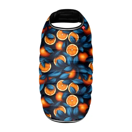 Курточка-накидка для собак WAUDOG Clothes, малюнок "Апельсини", M, А 37 см, B 52-62 см, С 36-47 см — Фото 2
