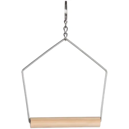 Flamingo Swing + Wooden Perch ФЛАМІНГО ГОЙДАЛКА з дерев’яною жердинкою, іграшка для птахів