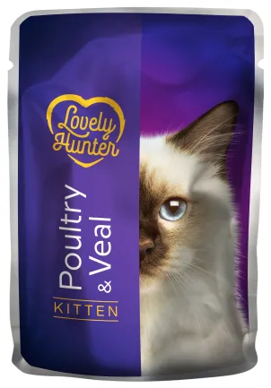 Вологий корм для кошенят з м'ясом птиці і телятиною Lovely Hunter Kitten with Poultry and Veal 85 г