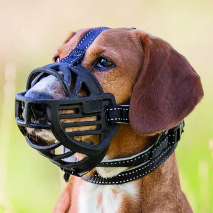 Намордник Trixie Muzzle Flex для собак, силіконовий, L (чорний) — Фото 4