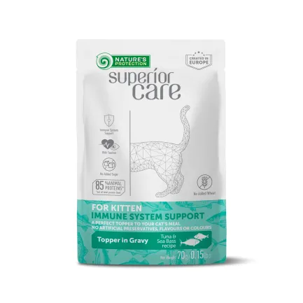 Nature's Protection Superior Care Kitten Immune System Support Tuna &amp; Sea Bass Вологий корм для кошенят для підтримки імунної системи з тунцем і морським окунем, 70 г