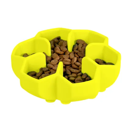 Миска для повільного харчування WAUDOG Silicone, 750 мл, жовтий — Фото 5