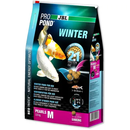 Зимовий корм JBL ProPond Winter M для вряди середнього розміру, 3.6 кг
