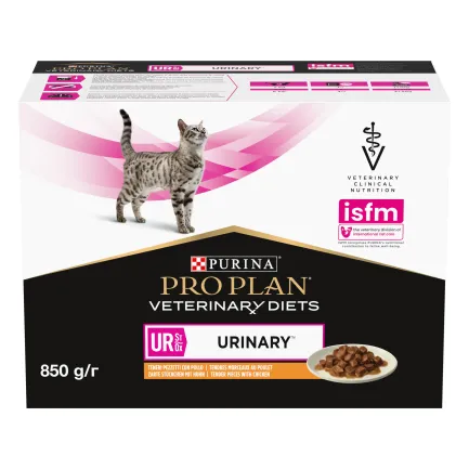 Вологий дієтичний корм PRO PLAN VETERINARY DIETS UR ST/OX Urinary для дорослих котів для розчинення та зниження утворення струвітних каменів з куркою 85 г — Фото 2