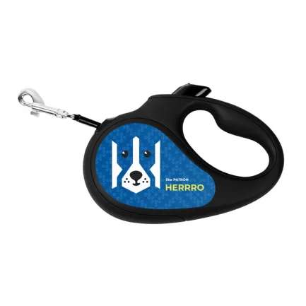 Повідець-рулетка для собак WAUDOG R-leash, малюнок "Патрон", XS, до 12 кг, 3 м, світловідбиваюча стрічка — Фото 2