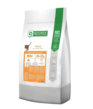 Сухий корм для дорослих котів які мешкають у будинку Nature's Protection Indoor 18кг