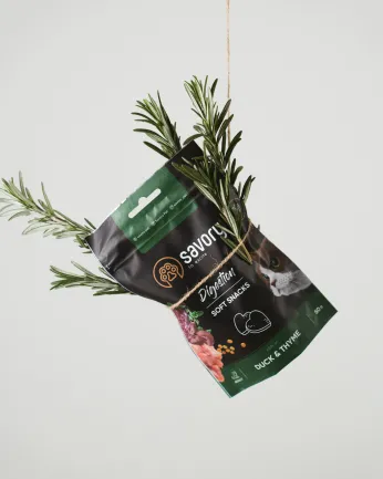 М'які ласощі Savory для покращення травлення котів, качка з чебрецем, 50 г — Фото 5