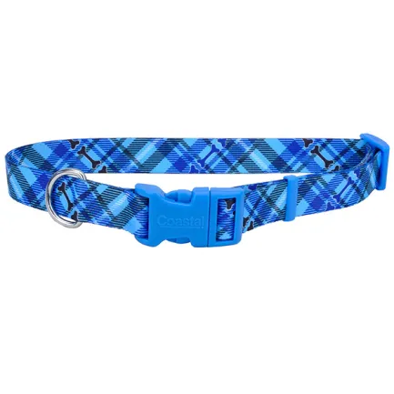 Coastal Pet Attire Styles КОСТАЛ СТАЙЛС нашийник для собак, 1х12-30см Клітинка з кісточкою