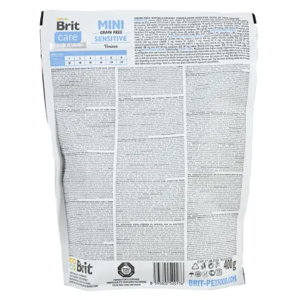 Сухий корм Brit Care GF Mini Sensitive для собак мініатюрних порід з чутливим травленням, з олениною, 400 г — Фото 2