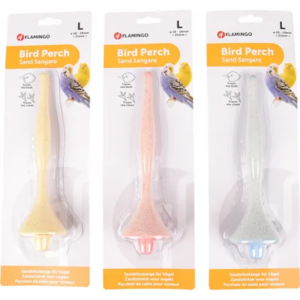 Flamingo Sand Perch Plastic ФЛАМІНГО ПІЩАНА ЖЕРДИНКА для птахів 21,5 (Д) х 1-1,9 (Діам.) см, заг. довжина 24 см