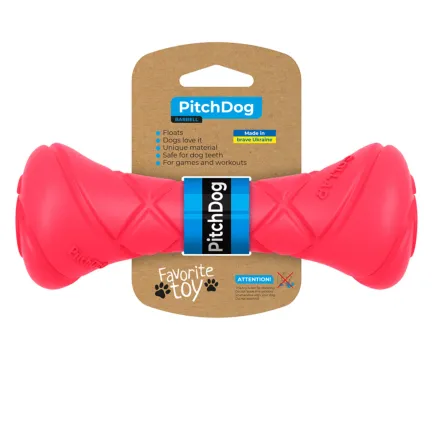 Ігрова гантель для апортування PitchDog, довжина 19 см, діаметр 7 см рожевий