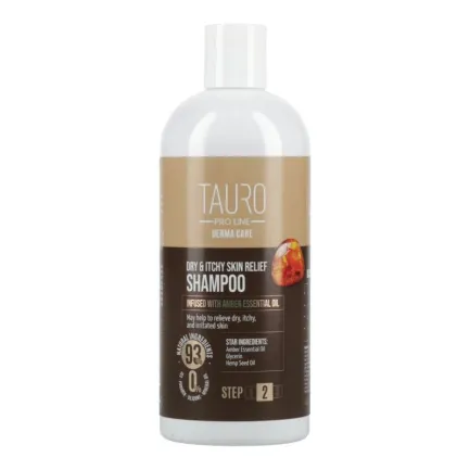 Tauro Pro Line Derma Care Dry &amp; Itchy Skin Relief Shampoo Шампунь для усунення сухості і свербежу шкіри для собак і котів, 400 мл
