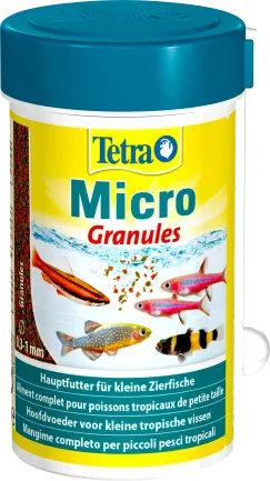 Корм Tetra Micro Granules для акваріумних дрібних рибок, 100 мл (гранули) — Фото 2