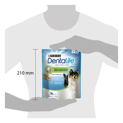Ласощі DENTALIFE Medium для дорослих собак середніх порід для здоров'я зубів і ясен 115 г — Фото 1
