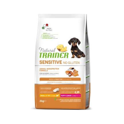 Natural Trainer Dog Sensitive Puppy&amp;Junior Mini сухий корм для цуценят дрібних порід з лососем 2 кг