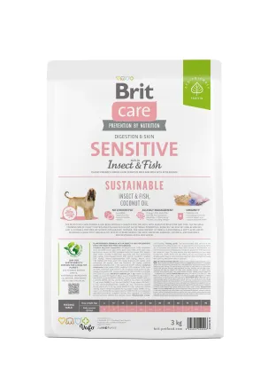 Сухий корм Brit Care Dog Sustainable Sensitive для собак з чутливим травленням, з рибою та комахами, 3 кг — Фото 4