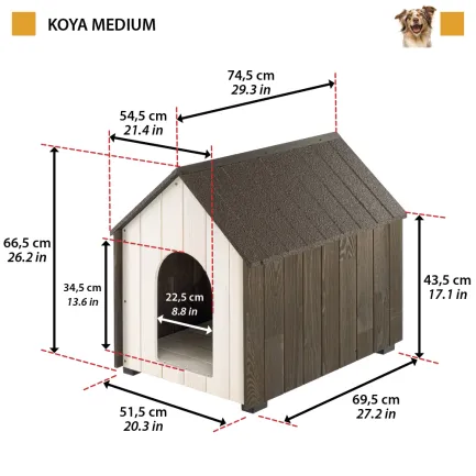 Ferplast KENNEL KOYA MEDIUM Буда для собак дерев'яна — Фото 1