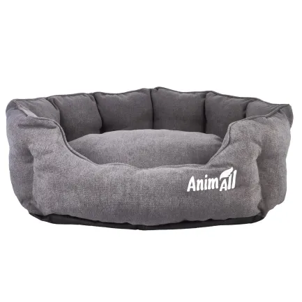 Лежак AnimAll Rolyal S для собак, сірий, 48×42×20 см