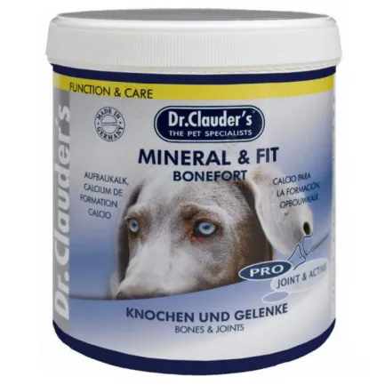 Вітамінно-мінеральна добавка для собак Dr.Clauder's Mineral &amp; Fit Bonefort у період інтенсивного росту, в умовах підвищеного навантаження та стресу на організм, або для собак похилого віку, 500 г
