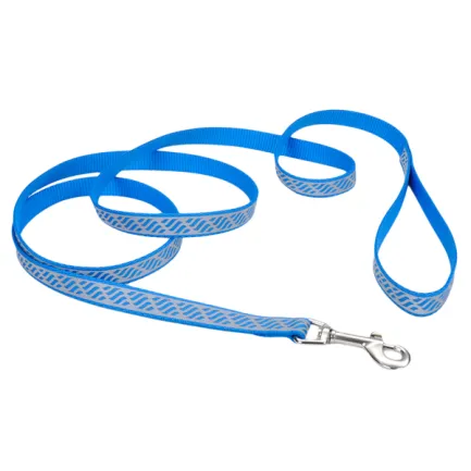 Coastal Lazer Brite Reflective Leash КОСТАЛ ЛАЗЕР БРАЙТ світловідбивний повідець для собак, 1.6смХ1.2м Блакитна хвиля