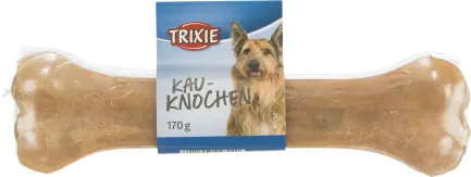 Ласощі Trixie для собак Кісточка жувальна пресована в індивідуальній упаковці натуральна шкіра 21 см 170 г