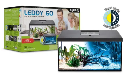 Акваріумний комплект Aquael Leddy Day&amp;Night з балкою, чорний 60 (54 л)
