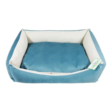 Лежак Ліра-new №2 бірюзовий+молочний, Luсky Pet, 50х65х18 — Фото 1