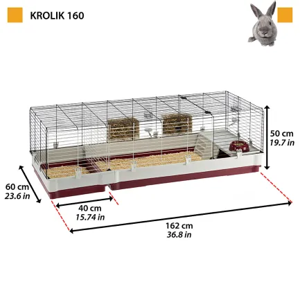Ferplast CAGE KROLIK 160 Клітка для кролів, пластик+метал — Фото 1