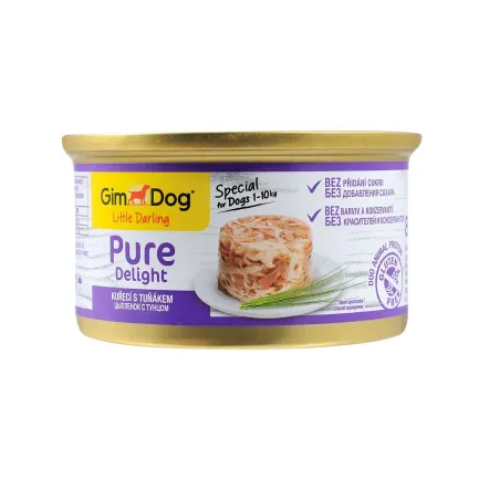 Вологий корм GimDog LD Pure Delight для собак мініатюрних порід, з куркою та тунцем, 85 г — Фото 2